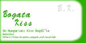 bogata kiss business card